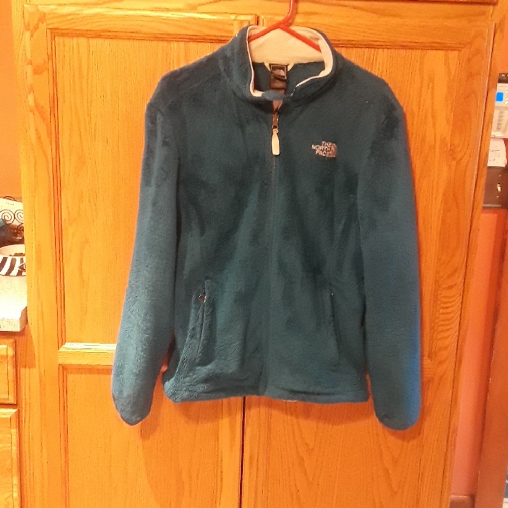 Teal large fluffy northface